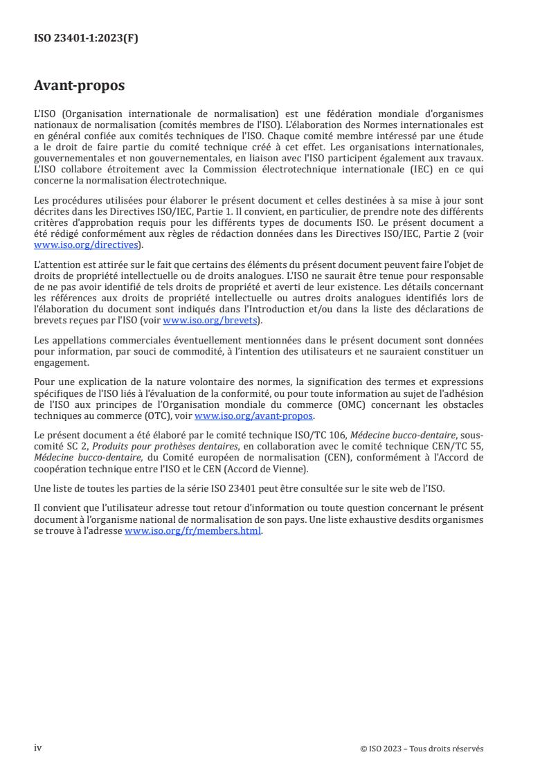 ISO 23401-1:2023 ISO 23401-1:2023 - Médecine bucco-dentaire — Matériaux de rebasage pour base de prothèses dentaires — Partie 1: Matériaux durs
Released:3. 03. 2023 - Page 4 preview