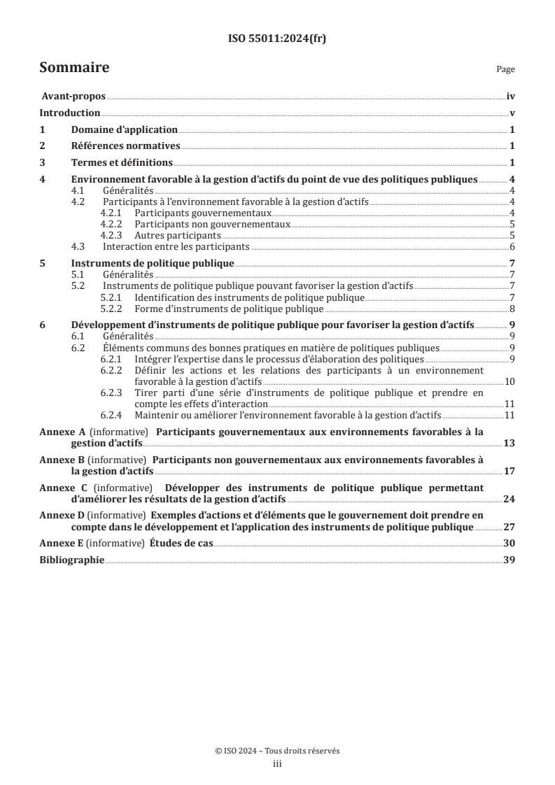 ISO 55011:2024 - Gestion d'actifs — Orientations pour le développement de politiques publiques pour favoriser la gestion d'actifs
Released:13. 08. 2024