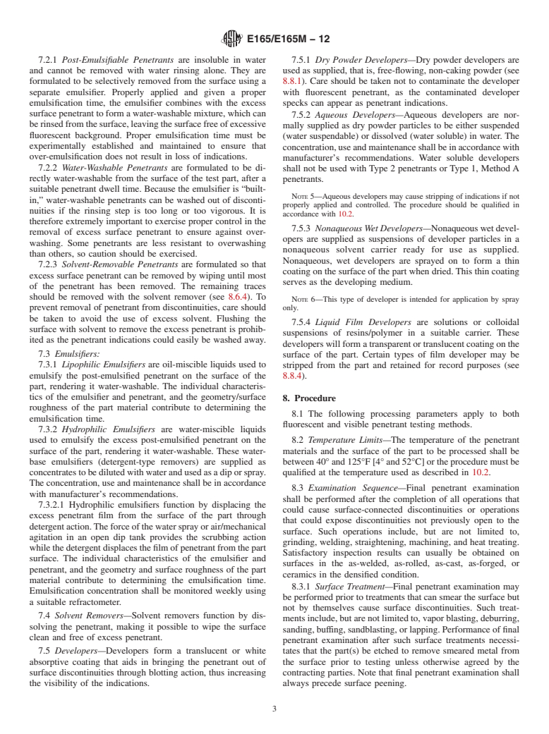 ASTM E165/E165M-12 - Standard Practice for Liquid Penetrant Examination for General Industry