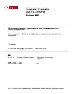 SIST ISO 55011:2024 - Page 1 preview