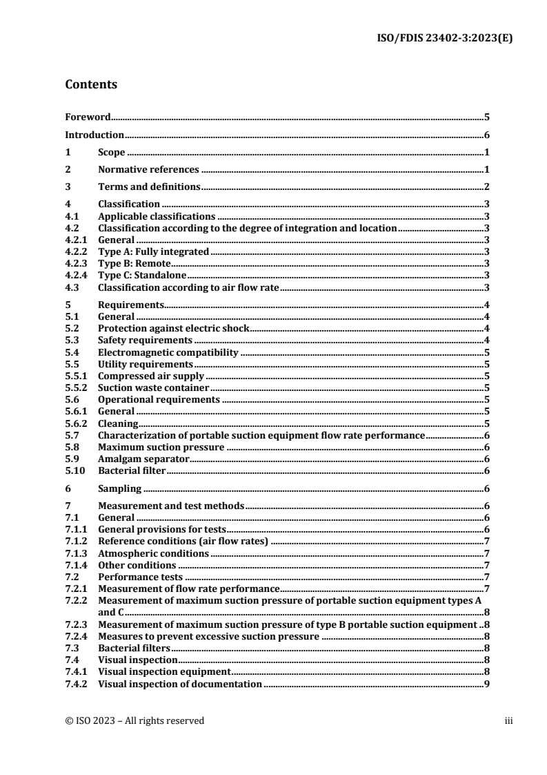 REDLINE ISO/FDIS 23402-3 - Dentistry — Portable dental equipment for use in non‐permanent healthcare environment — Part 3: Portable suction equipment
Released:13. 12. 2023