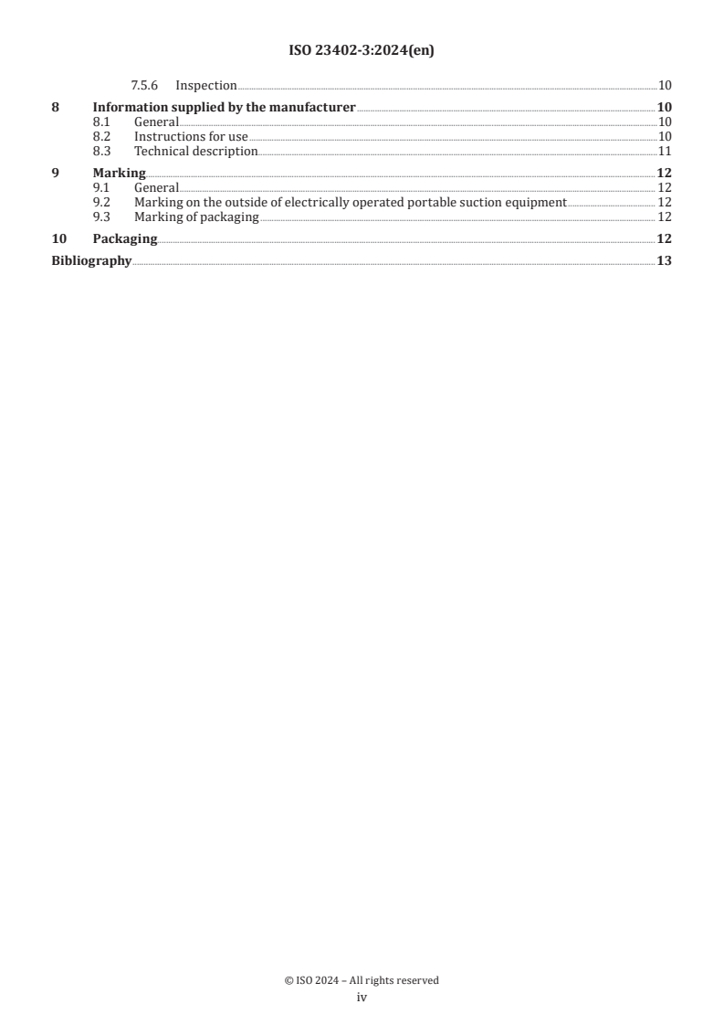 ISO 23402-3:2024 ISO 23402-3:2024 - Dentistry — Portable dental equipment for use in non‐permanent healthcare environment — Part 3: Portable suction equipment
Released:22. 04. 2024 - Page 4 preview