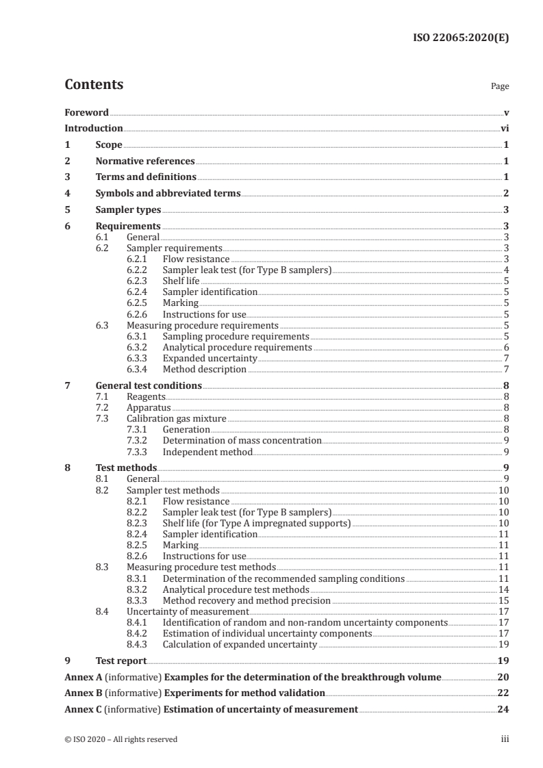 ISO 22065:2020 - Workplace air — Gases and vapours — Requirements for evaluation of measuring procedures using pumped samplers
Released:11/13/2020