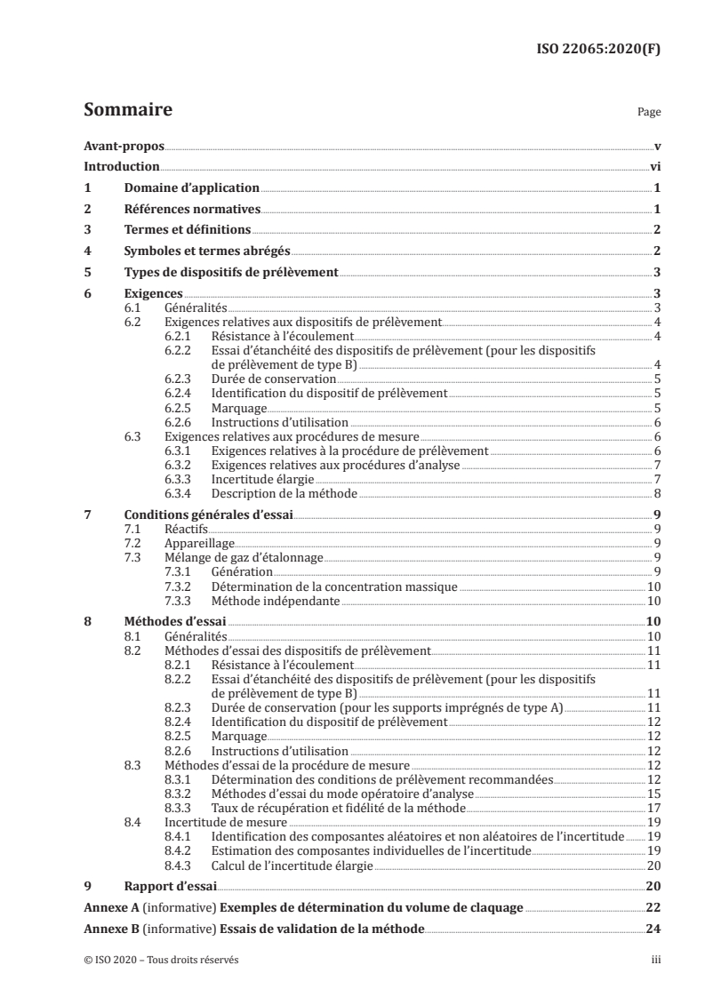 ISO 22065:2020 - Air des lieux de travail — Gaz et vapeurs — Exigences pour l'évaluation des procédures de mesure à l'aide de dispositifs de prélèvement par pompage
Released:11/13/2020