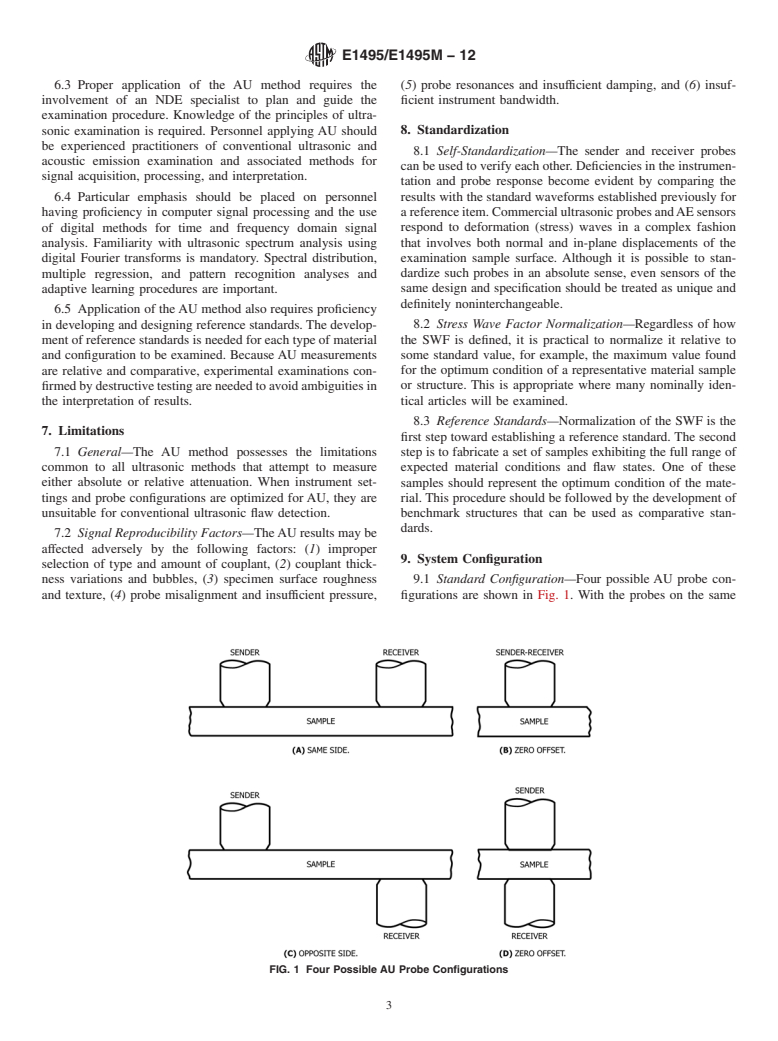 ASTM E1495/E1495M-12 - Standard Guide for Acousto-Ultrasonic Assessment of Composites, Laminates, and Bonded Joints