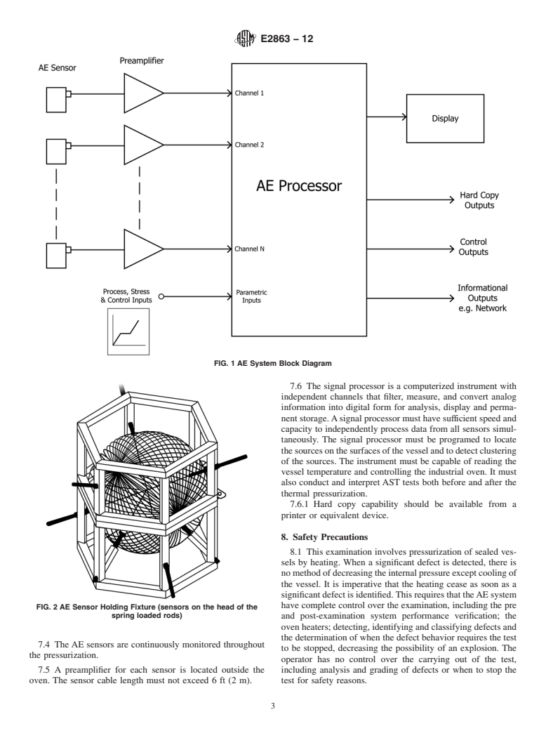 ASTM E2863-12 - Standard Practice for Acoustic Emission Examination of Welded Steel Sphere Pressure Vessels Using Thermal Pressurization