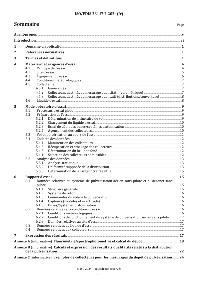 ISO 23117-2 ISO/FDIS 23117-2 - Matériel agricole et forestier — Systèmes de pulvérisation aériens sans pilote — Partie 2: Méthodes d'essai pour évaluer la distribution transversale horizontale de la pulvérisation
Released:12/25/2024