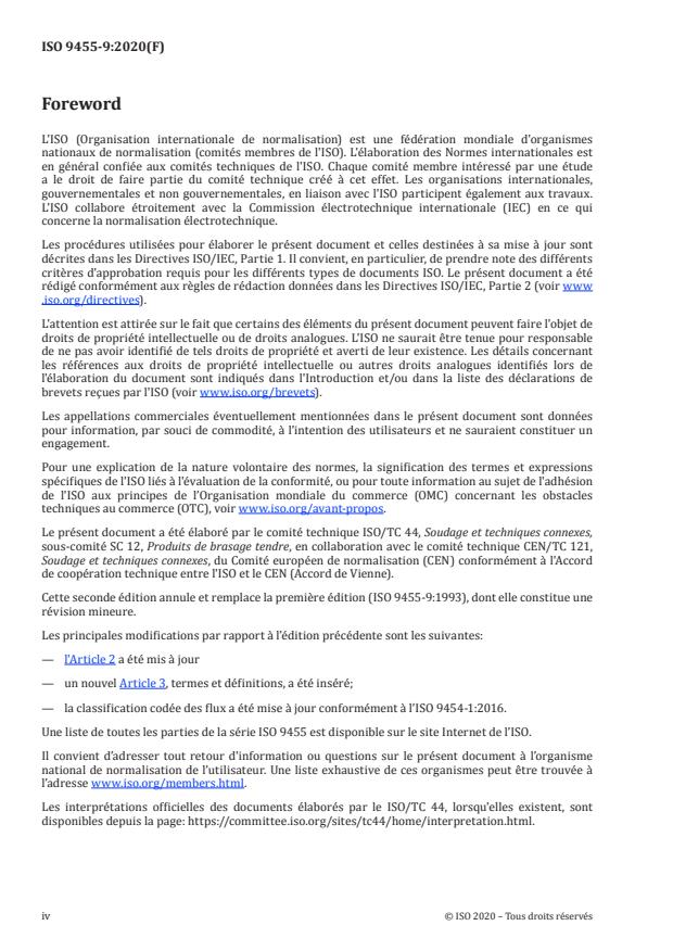 ISO 9455-9:2020 ISO 9455-9:2020 - Flux de brasage tendre -- Méthodes d'essai - Page 4 preview