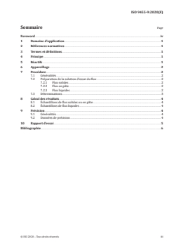 ISO 9455-9:2020 - Flux de brasage tendre — Méthodes d'essai — Partie 9: Dosage de l'ammoniac
Released:10/19/2020 - Page 3 preview