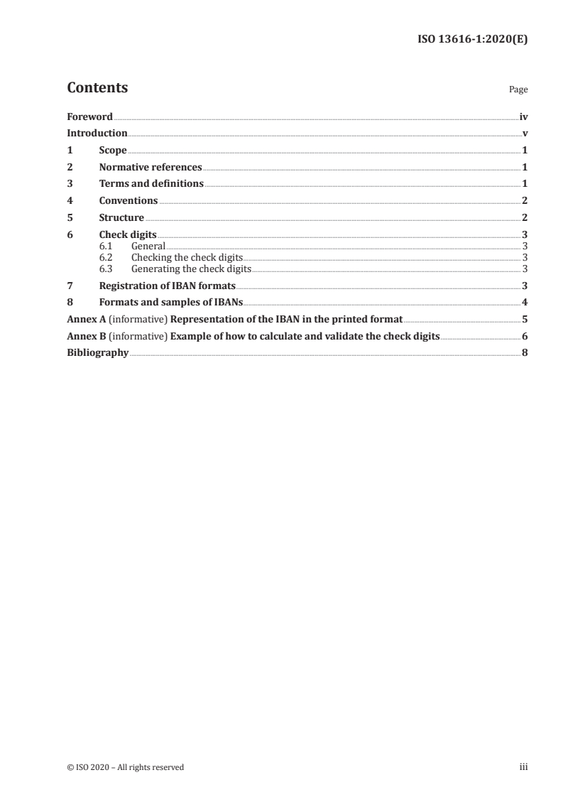 ISO 13616-1:2020 ISO 13616-1:2020 - Financial services — International bank account number (IBAN) — Part 1: Structure of the IBAN
Released:9/29/2020