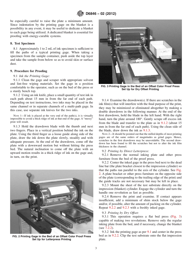 ASTM D6846-02(2012) - Standard Practice for  Preparing Prints of Paste Printing Inks with a Printing Gage