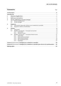 ISO 11239:2023 ISO 11239:2023 - Informatique de santé — Identification des médicaments — Éléments de données et structures pour l'identification unique et l'échange d'informations réglementées sur les formes pharmaceutiques, les unités de présentation, les voies d'administration et les emballages
Released:6. 06. 2023 - Page 3 preview