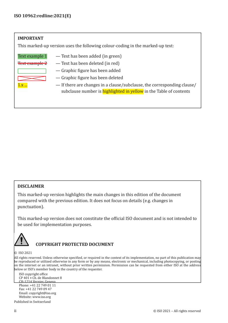 ISO 10962:2021 REDLINE ISO 10962:2021 - Securities and related financial instruments — Classification of financial instruments (CFI) code
Released:5/18/2021 - Page 2 preview