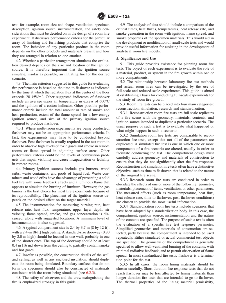 ASTM E603-12a - Standard Guide for Room Fire Experiments