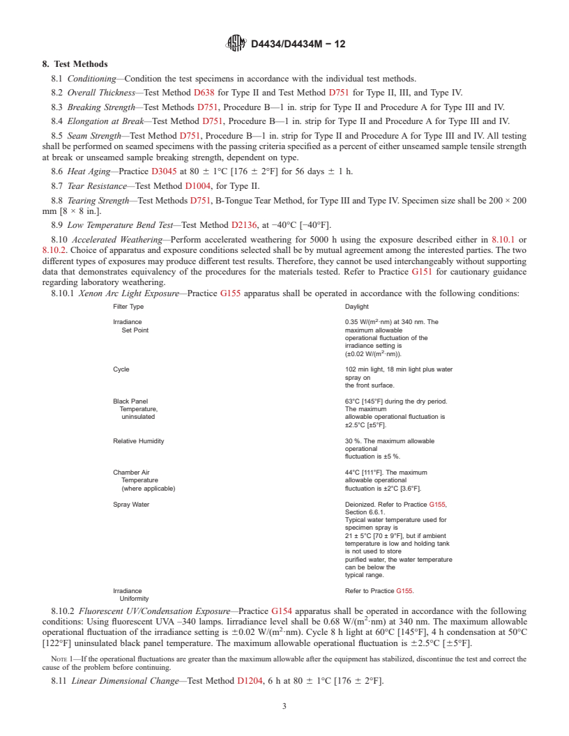 REDLINE ASTM D4434/D4434M-12 - Standard Specification for Poly(Vinyl Chloride) Sheet Roofing