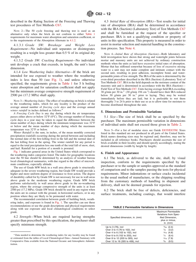 ASTM C62-12 - Standard Specification for  Building Brick (Solid Masonry Units Made From Clay or Shale)