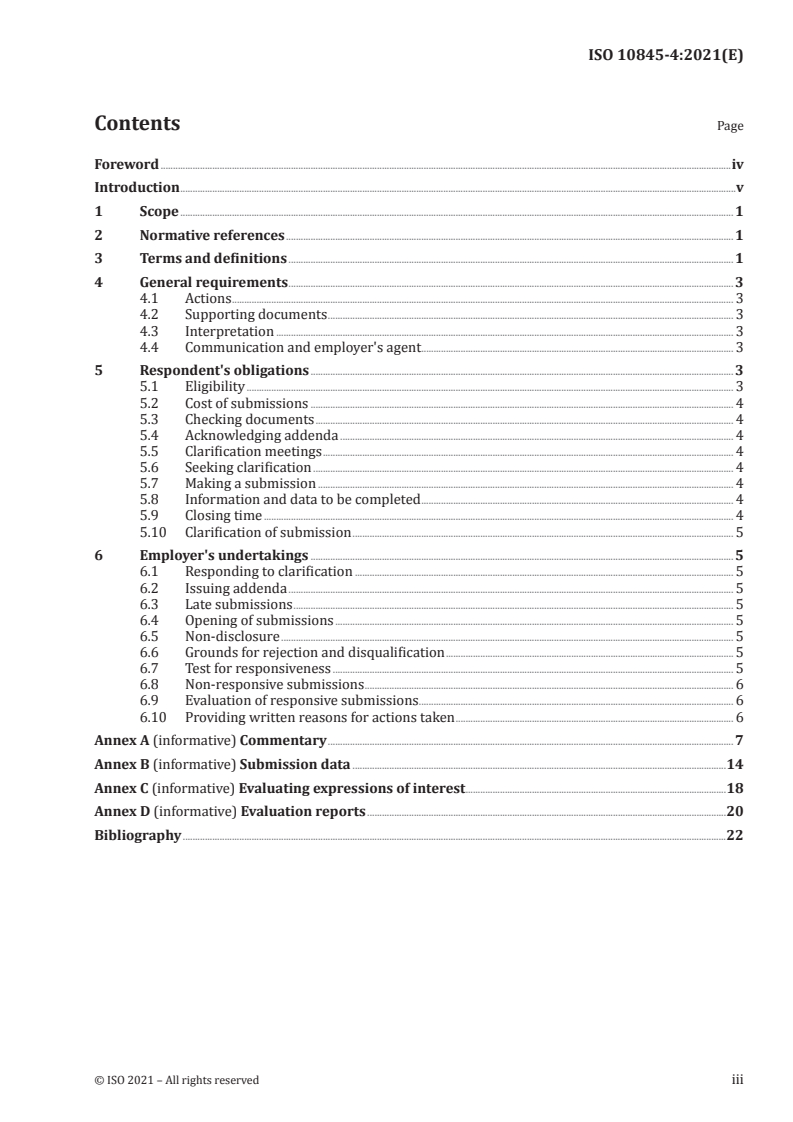 ISO 10845-4:2021 - Construction procurement — Part 4: Standard conditions for the calling for expressions of interest
Released:7/8/2021