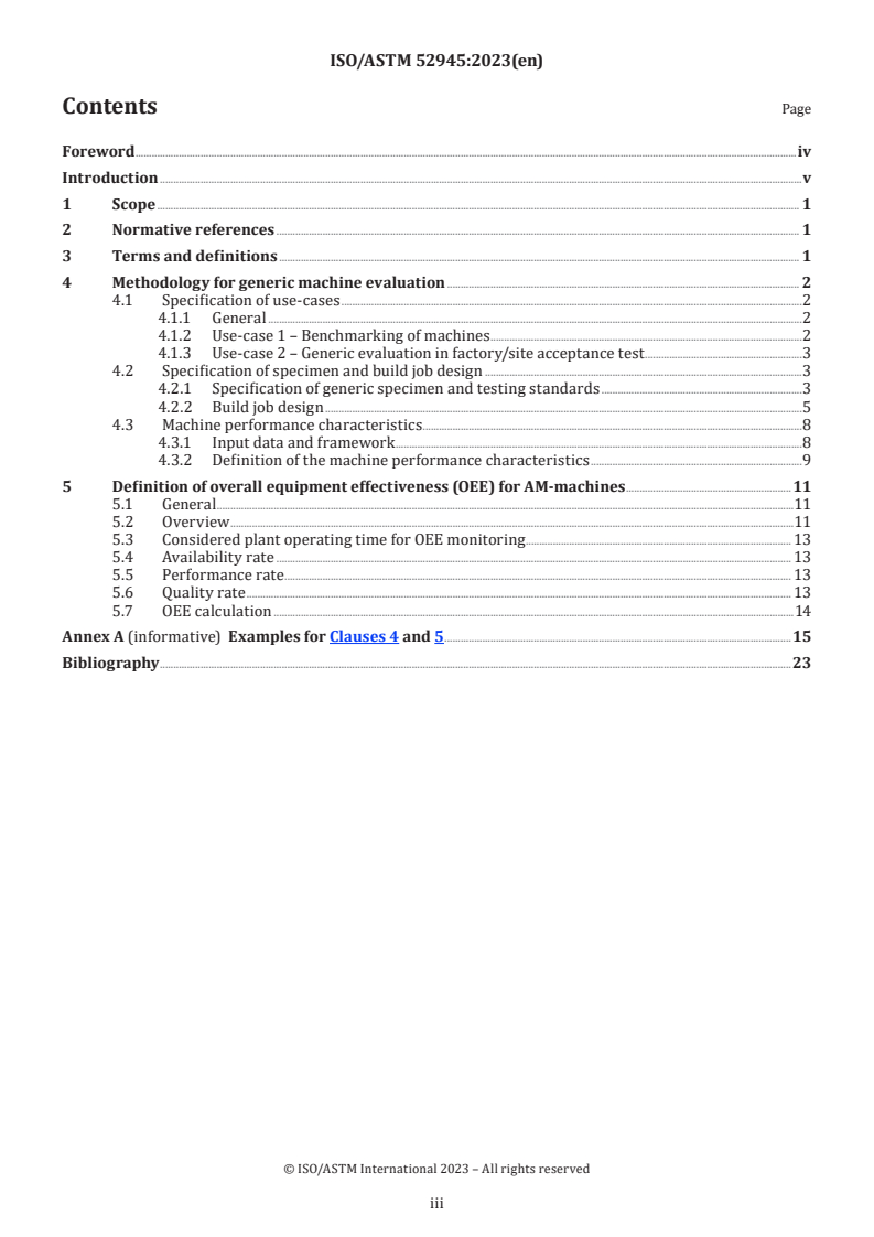 ISO/ASTM 52945:2023 - Additive manufacturing for automotive — Qualification principles — Generic machine evaluation and specification of key performance indicators for PBF-LB/M processes
Released:20. 12. 2023