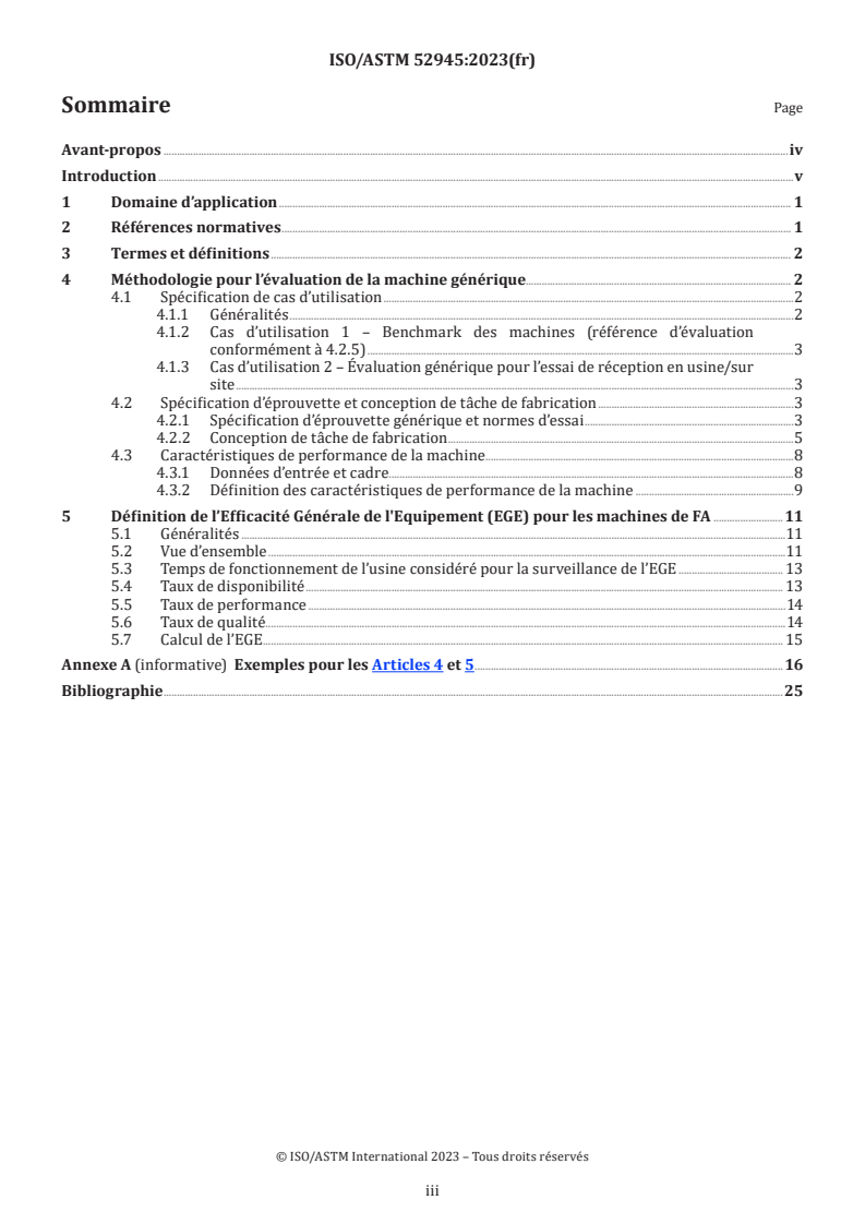 ISO/ASTM 52945:2023 - Fabrication additive pour l'automobile — Principes de qualification — Évaluation générique de la machine et spécifications des indicateurs clefs de performance pour les procédés PBF-LB/M
Released:20. 12. 2023