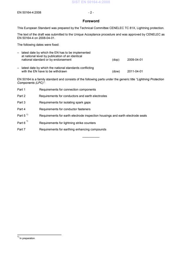 EN 50164-4:2008 EN 50164-4:2008 - Page 4 preview
