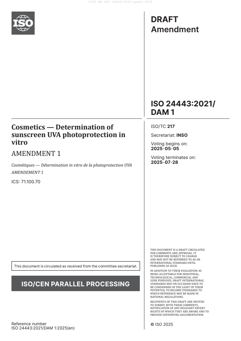 EN ISO 24443:2022/oprA1:2025
