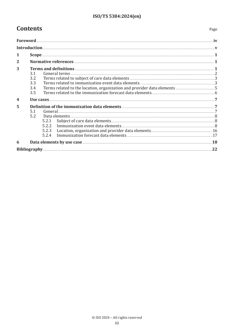 ISO/TS 5384:2024 - Health informatics — Categorial structure and data elements for the identification and exchange of immunization data
Released:27. 09. 2024