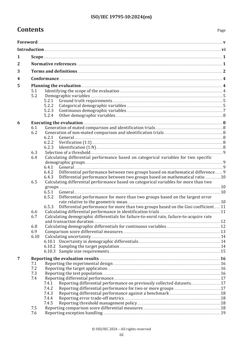 ISO/IEC 19795-10:2024 - Information technology — Biometric performance testing and reporting — Part 10: Quantifying biometric system performance variation across demographic groups
Released:4. 10. 2024