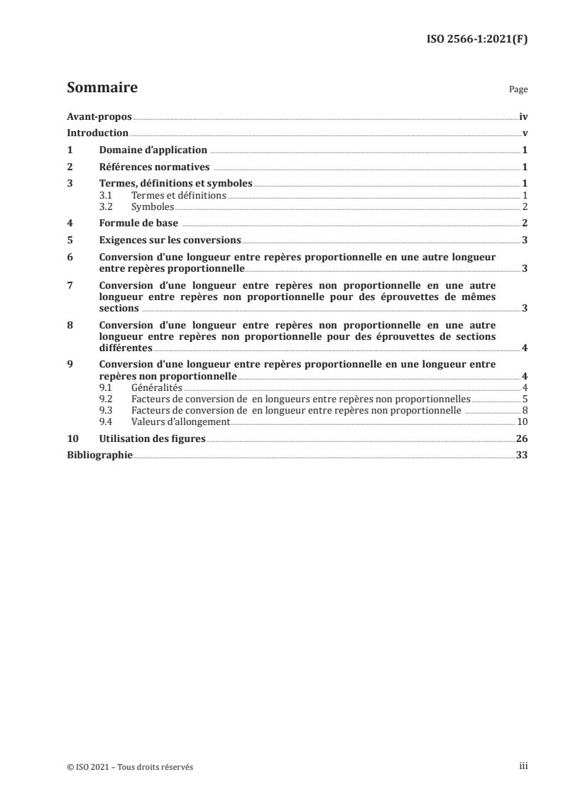 ISO 2566-1:2021 - Acier -- Conversion des valeurs d'allongement