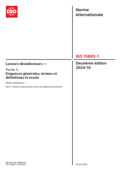 ISO 15883-1:2024 ISO 15883-1:2024 - Laveurs désinfecteurs — Partie 1: Exigences générales, termes et définitions et essais
Released:4. 10. 2024 - Page 1 preview