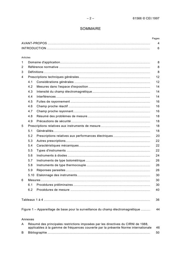 IEC 61566:1997 IEC 61566:1997 - Measurement of exposure to radio-frequency electromagnetic fields - Field strength in the frequency range 100 kHz to 1 GHz - Page 4 preview