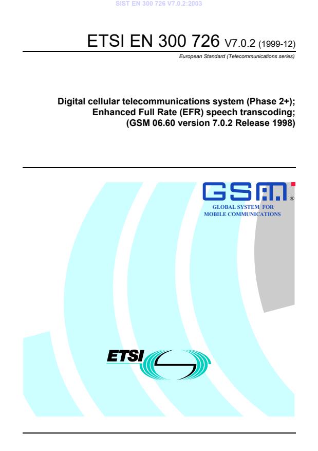 SIST EN 300 726 V7.0.2:2003