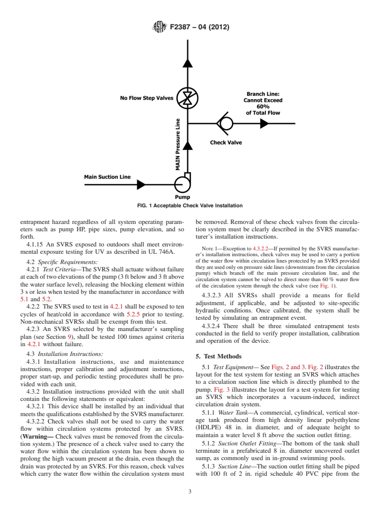 ASTM F2387-04(2012) - Standard Specification for Manufactured Safety Vacuum Release Systems (SVRS) for Swimming Pools, Spas and Hot Tubs