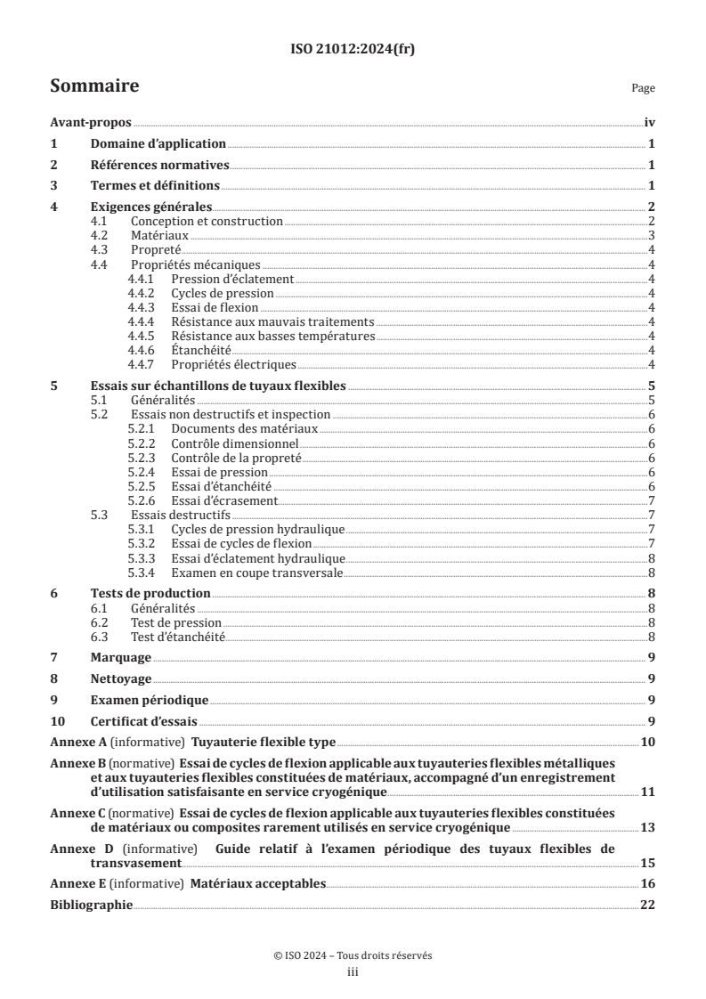 ISO 21012:2024 - Récipients cryogéniques — Tuyaux flexibles
Released:16. 08. 2024