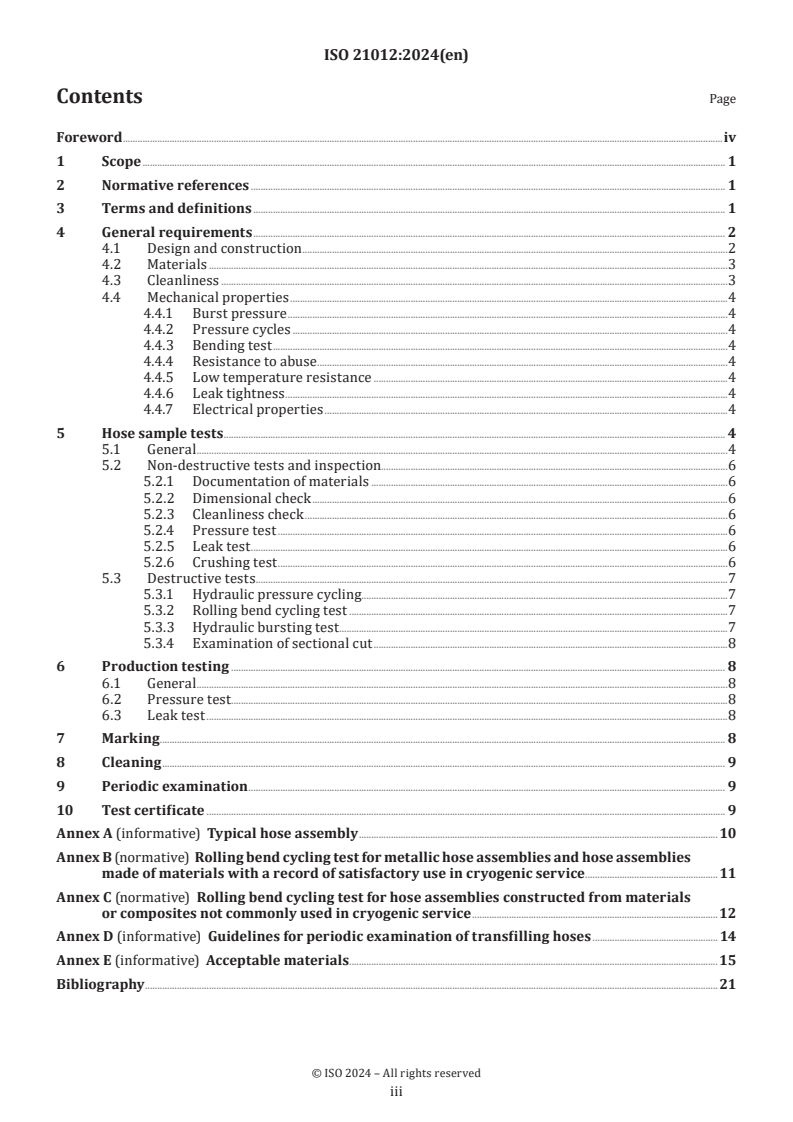 ISO 21012:2024 - Cryogenic vessels — Hoses
Released:16. 08. 2024