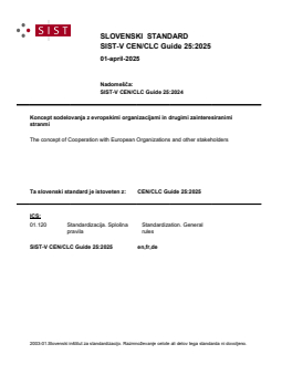 V CEN/CLC Guide 25:2025 - Page 1 preview