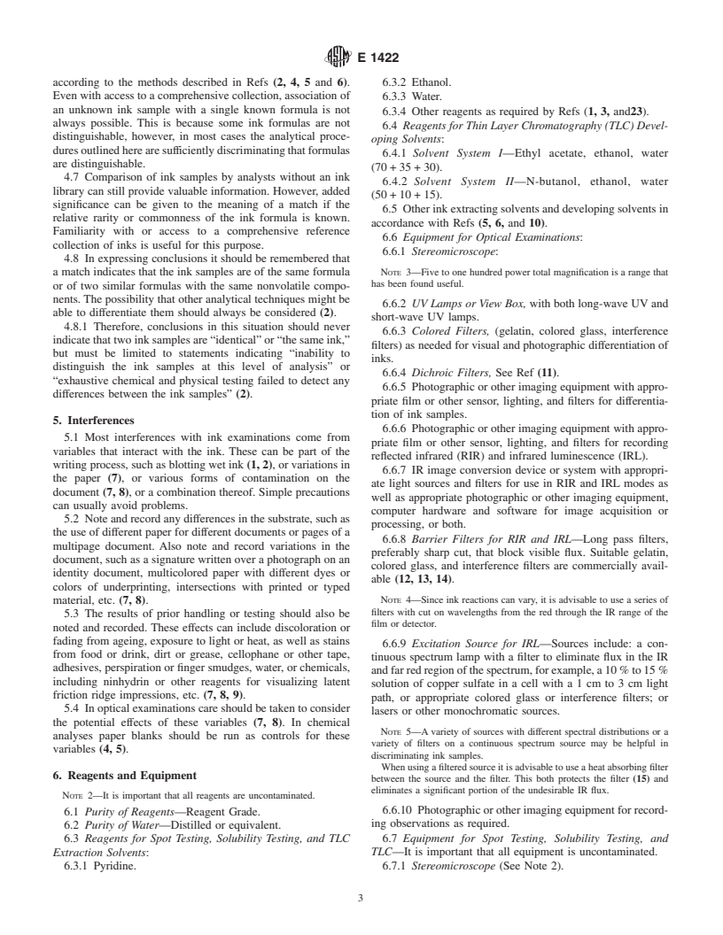 ASTM E1422-01 - Standard Guide for Test Methods for Forensic Writing Ink Comparison