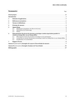 ISO 11904-2:2021 - Acoustique — Détermination de l'exposition sonore due à des sources placées à proximité de l'oreille — Partie 2: Technique utilisant un mannequin
Released:4/12/2021 - Page 3 preview