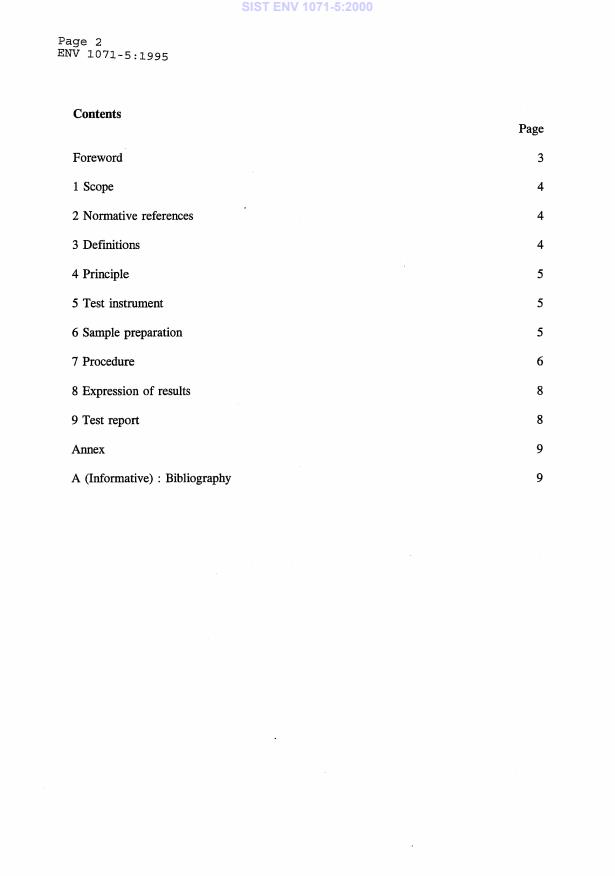 ENV 1071-5:1995 ENV 1071-5:2000 - Page 4 preview