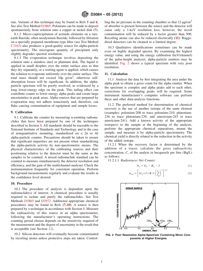 ASTM D3084-05(2012) - Standard Practice for  Alpha-Particle Spectrometry of Water