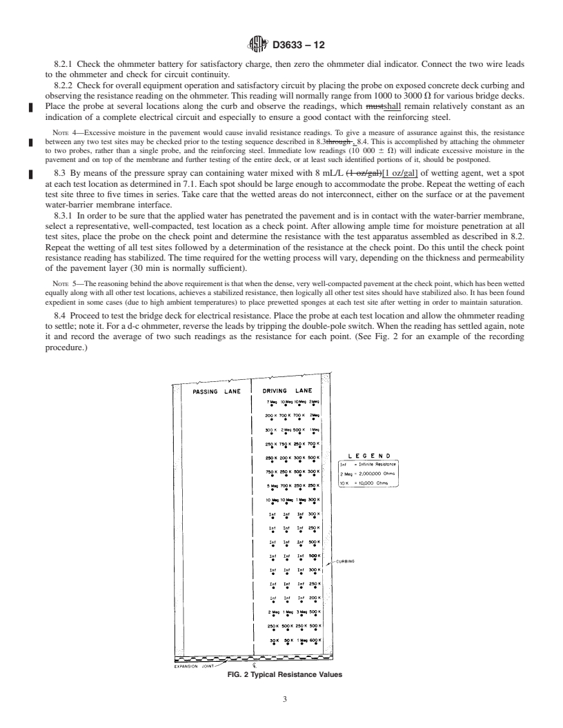 REDLINE ASTM D3633/D3633M-12 - Standard Test Method for Electrical Resistivity of Membrane-Pavement Systems