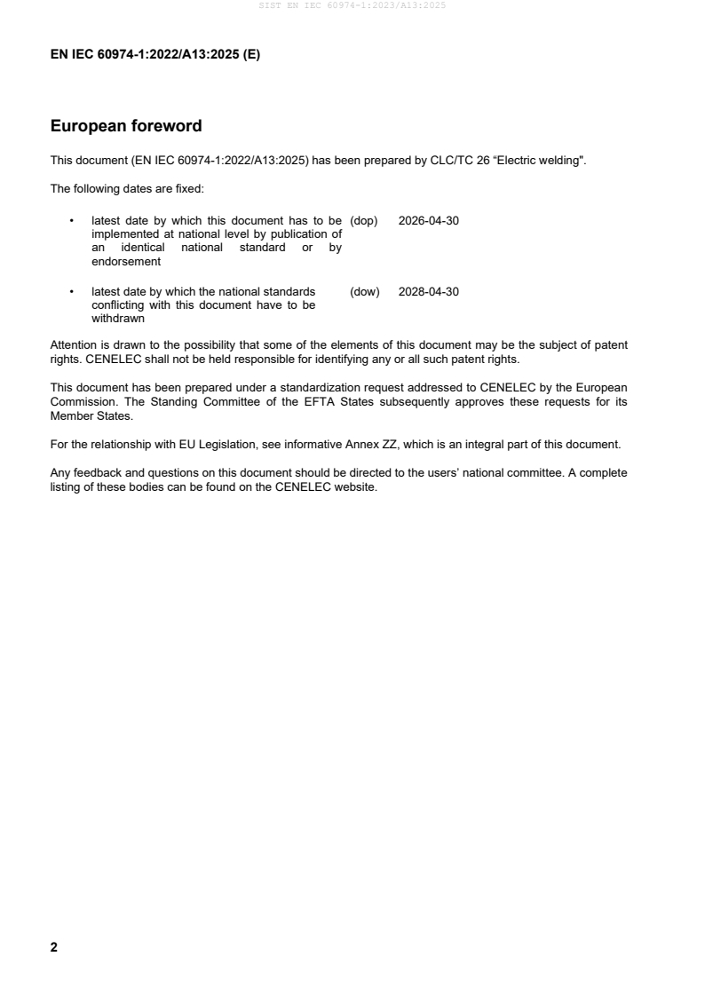 EN IEC 60974-1:2022/A13:2025 EN IEC 60974-1:2023/A13:2025 - Page 4 preview