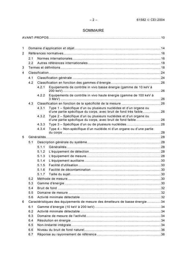 IEC 61582:2004 IEC 61582:2004 - Radiation protection instrumentation - In vivo counters - Classification, general requirements and test procedures for portable, transportable and installed equipment - Page 4 preview