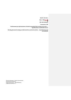 ISO 1461:2022 REDLINE ISO 1461:2022 - Hot dip galvanized coatings on fabricated iron and steel articles — Specifications and test methods
Released:23. 08. 2022 - Page 1 preview