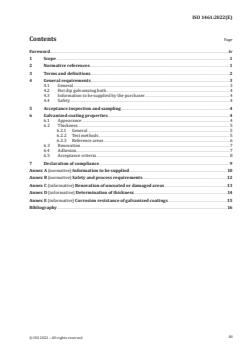 ISO 1461:2022 ISO 1461:2022 - Hot dip galvanized coatings on fabricated iron and steel articles — Specifications and test methods
Released:2. 08. 2022 - Page 3 preview