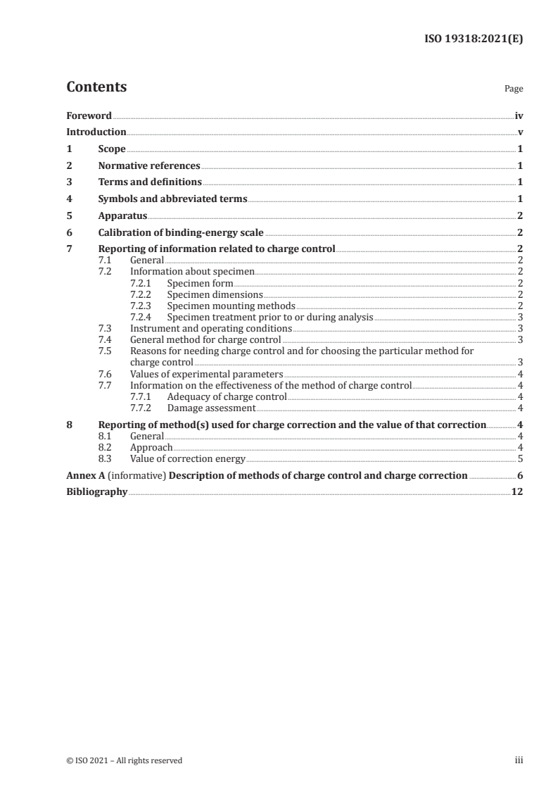 ISO 19318:2021 - Surface chemical analysis — X-ray photoelectron spectroscopy — Reporting of methods used for charge control and charge correction
Released:6/4/2021