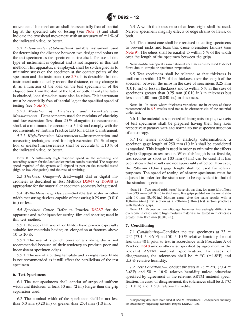 ASTM D882-12 - Standard Test Method for  Tensile Properties of Thin Plastic Sheeting