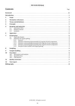 ISO 2620:2024 ISO 2620:2024 - Analysis of natural gas — Biomethane — Determination of VOCs by thermal desorption gas chromatography with flame ionization and/or mass spectrometry detectors
Released:25. 03. 2024 - Page 3 preview