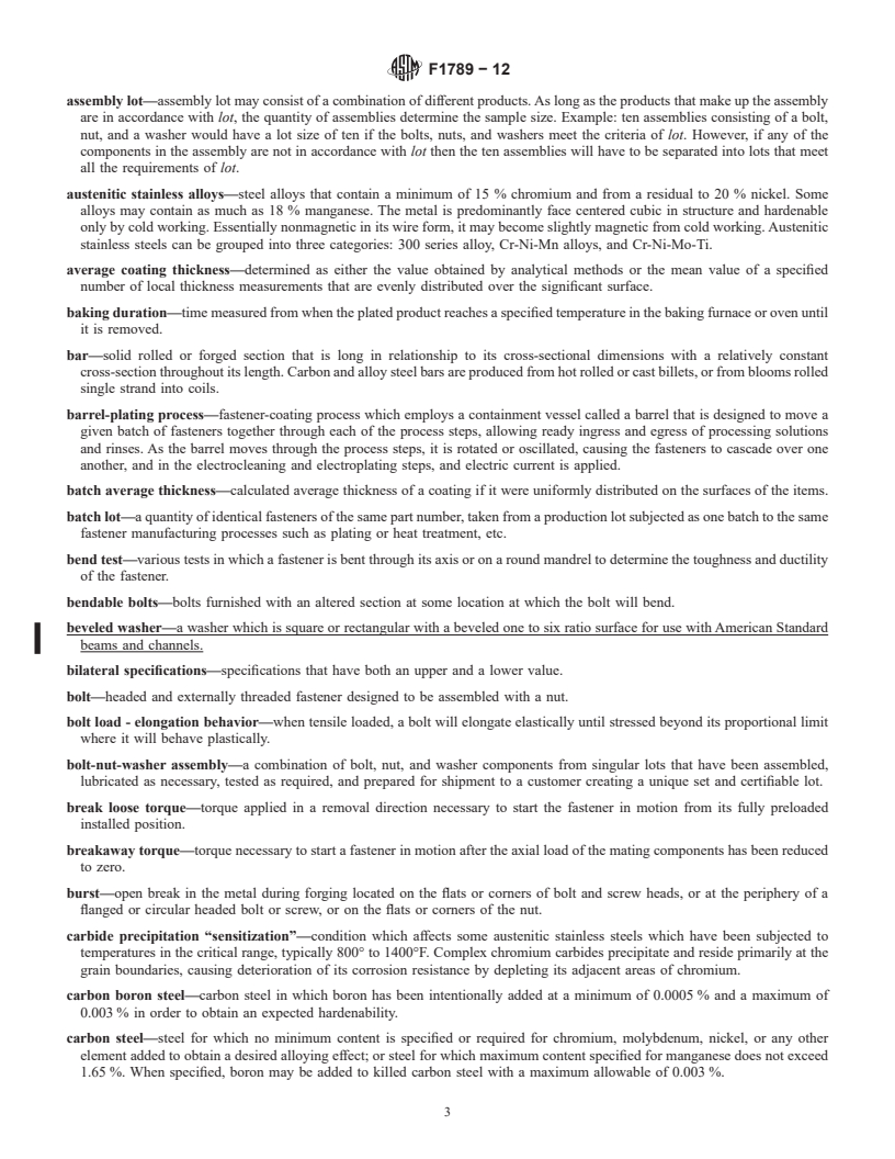 REDLINE ASTM F1789-12 - Standard Terminology for  F16 Mechanical Fasteners