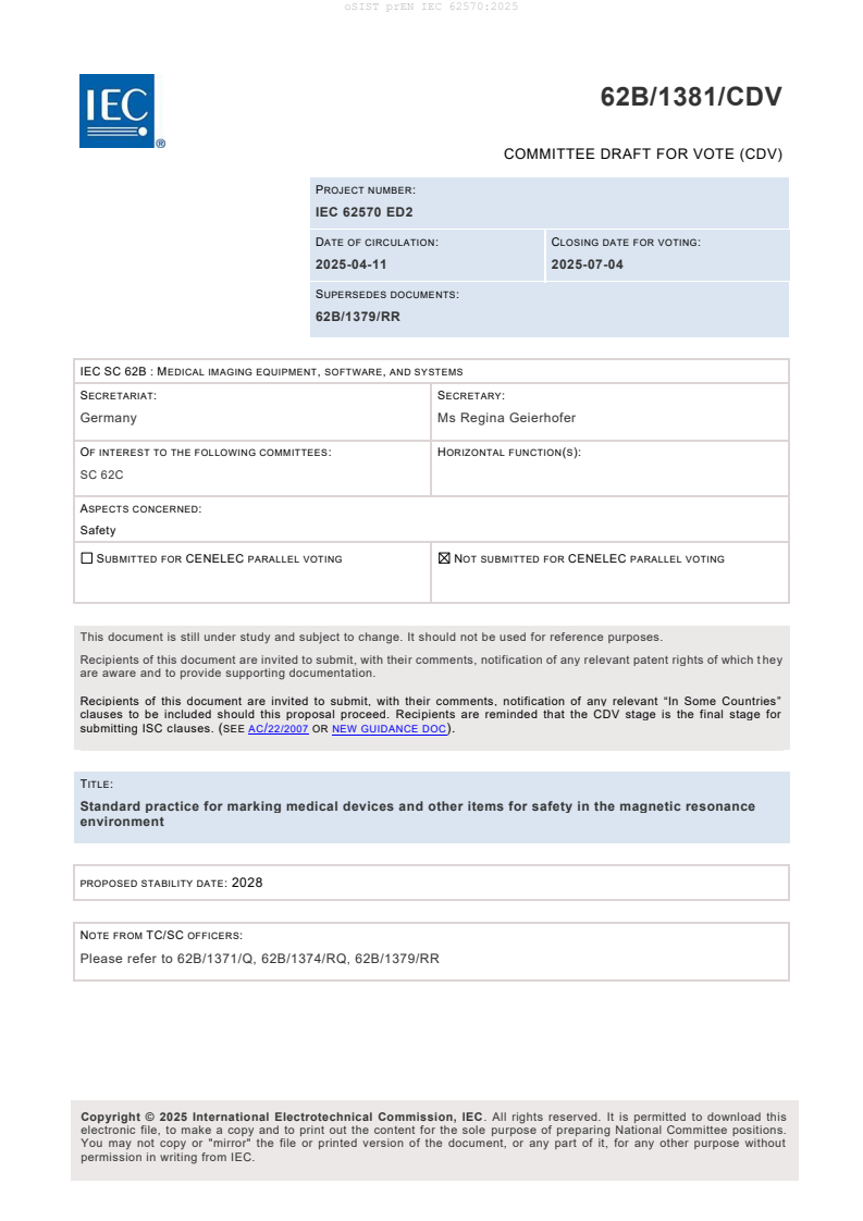 prEN IEC 62570:2025 - BARVE