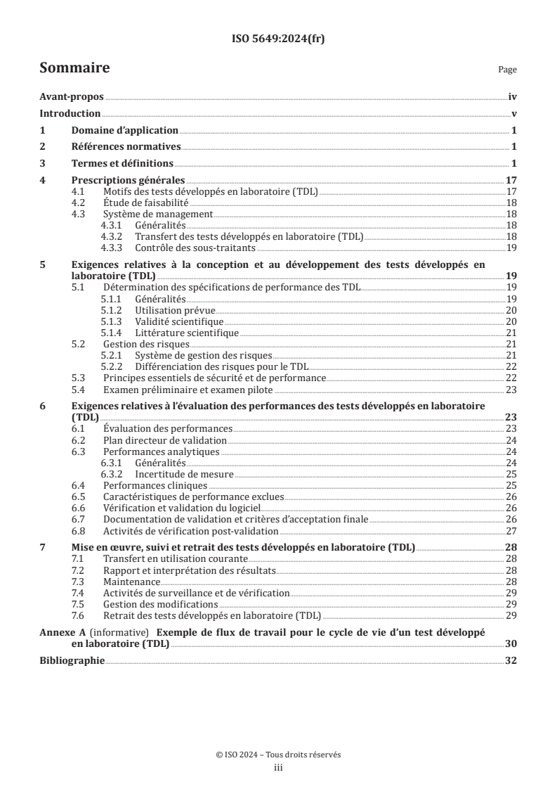 ISO 5649:2024 - Laboratoires médicaux — Concepts et spécifications relatifs à la conception, au développement, à la mise en œuvre et à l’utilisation des tests développés en laboratoire
Released:11/27/2024